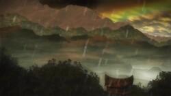 Rain falls on a tropical jungle in Asia. Stock Footage