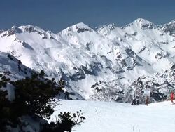 HD: At The SkI Lift Stock Footage