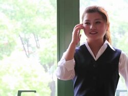 Business women using a digital tablet Stock Footage