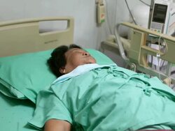 Senior woman patient Stock Footage