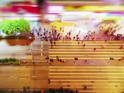 Night road and shop center illumination Stock Footage