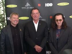 Geddy Lee at 28th Annual Rock and Roll Hall Of Fame Induction Ceremony - Arrivals 4/18/2013 in Los Angeles, CA.(Footage by WireImage Video/Getty Images Entertainment Video) Stock Footage
