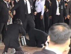 CLEAN: File footage of Thaksin ahead of court ruling News Clip