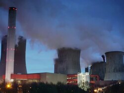 Coal fired power station Stock Footage