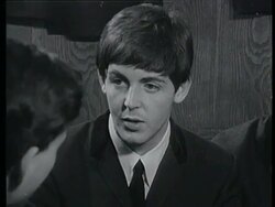 The Beatles are interviewed about their fans Stock Footage