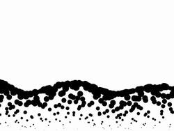 LANDSCAPE - hills, pure black dots (LOOP) Stock Footage