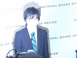 Asa Butterfield at National Board of Review Awards Gala - Red Carpet at Cipriani 42nd Street on 1/10/2012 in New York City, NY. Stock Footage