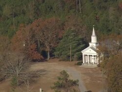 MS AERIAL Shot of church / South Carolina, United States Stock Footage