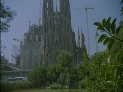 WA Sagrada Familia, tilt up, Barcelona, Spain Stock Footage