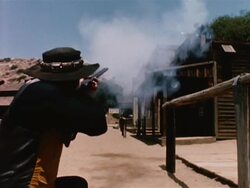 Stage fight at OK Corral, Corriganville Ranch Stock Footage
