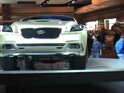 2007 Hyundai HCD10 Hellion concept SUV montage Stock Footage