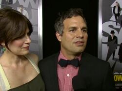 INTERVIEW - Mark Ruffalo on coming out with his family tonight. On loving that he has done a movie that his kids can actually see. Jokes that he still gets nervous at premieres knowing an audience will see his work Stock Footage