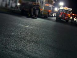 Night Fire Scene 01 Stock Footage