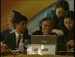 Rice meets Chilean FM. Foreign Ministers' meeting. Group photo News Clip