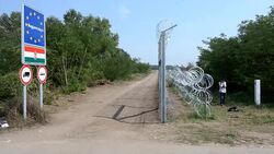 CLEAN : Migrant camp under construction on Hungarian border News Clip