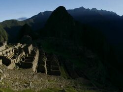 T/L, MS, HA, sunrise over Machu Picchu ruins / Peru Stock Footage