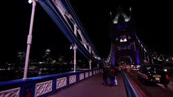 September 2015 London: Tower Bridge night time-lapse - Red Dragon Stock Footage