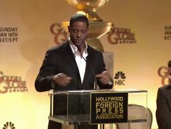 SPEECH: Blair Underwood announces the 68th Annual Golden Globe Awards nominees at the 68th Annual Golden Globe Awards Nominations at Beverly Hills CA. (Footage by WireImage Video/GettyImages) Stock Footage