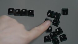 Work life balance text Stock Footage