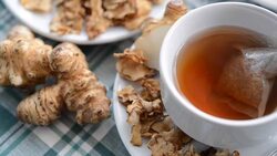 Tea maker Helianthus tuberosus Hot drinks Stock Footage