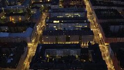 AERIAL: Stockholm at dawn Stock Footage