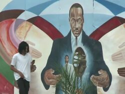 Boarded up shops and decay in central New Orleans Stock Footage