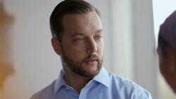 Restaurant owner oversees pastry chef with cake in progress Stock Footage