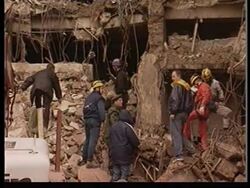 YUGOSLAVIA: KOSOVO CRISIS: BODY FOUND IN WRECKAGE OF TV STATION News Clip