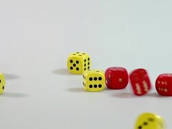 MS Shot of Dice / Saarburg, Rhineland Palatinate, Germany Stock Footage