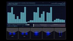 Equalizer with control buttons hud background Stock Footage