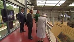 Queen and Prince Philip visit elephant enclosure News Clip