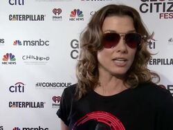 INTERVIEW - Bridget Moynahan -2014 Global Citizen Festival in Central Park Stock Footage