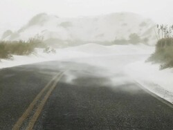 Sandstorm at White Sands NP Stock Footage