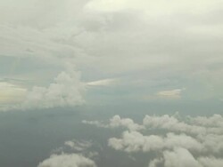 Clouds over the Timor Sea from the air, Australia Stock Footage