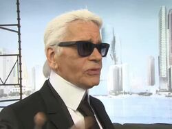 INTERVIEW - Karl Lagerfeld on the show, his vision, what he was trying to create at Paris Haute Couture - Chanel at Grand Palais on July 02, 2013 in Paris, France (Footage by WireImage Video/Getty Images) Stock Footage