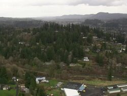 WS AERIAL N Oregon light suburbia / Oregon, United States Stock Footage