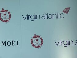 ATMOSPHERE: Branding wall at 32nd London Critics' Circle Film Awards 2012 Red Carpet Arrivals at BFI Southbank on January 19, 2012 in London, England. Stock Footage