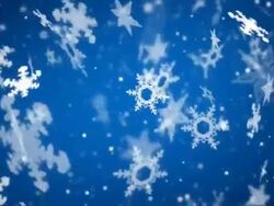 Snow Flakes Background Loop - Large Blue (Full HD Video) Stock Footage