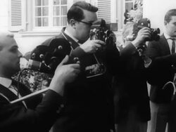 Eisenhower visits German Chancellor Adenauer Stock Footage