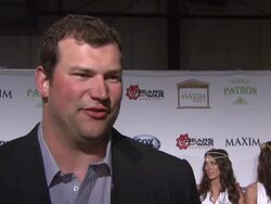 INTERVIEW - Joe Thomas on what brings him to the Maxim party at Patron Tequila Presents The Maxim Party Stock Footage