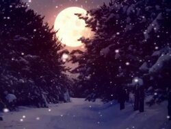 Moon and snow (loopable) Stock Footage