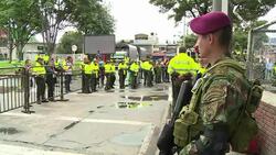 CLEAN : Colombians run for soldiers fallen during FARC conflict News Clip
