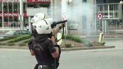 Police crack down as demonstrators try to revive anti-government protests News Clip