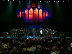 CLEAN: Jackson's coffin at front stage at memorial News Clip