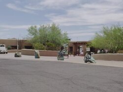 Visitors Center at Saguaro National Park Stock Footage