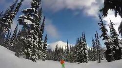Snowboarding follow cam Stock Footage