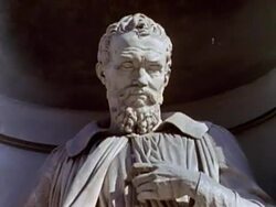 statue of michelangelo Stock Footage