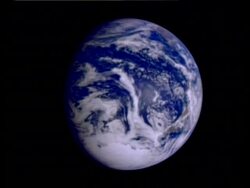 CU Earth from space spinning, southern hemisphere, animation, computer graphics Stock Footage