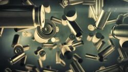 Bullets Falling slow motion Stock Footage