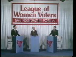 Ronald Reagan / George Bush Debate Stock Footage